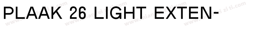 Plaak 26 Light Exten字体转换